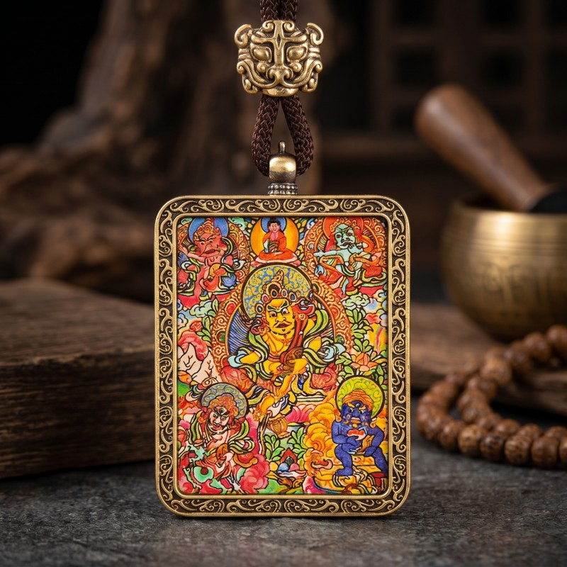 Aurazenlife Tibetan-inspired Thangka pendant