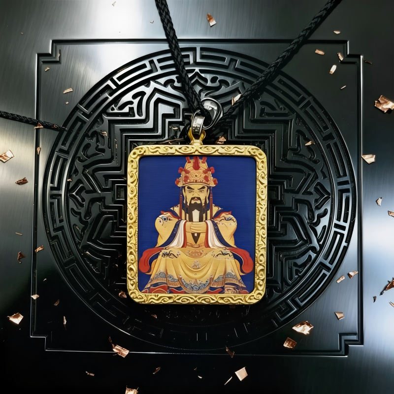 Green Tara Hand-Painted Thangka Pendant | Swift Obstacle-Removing Goddess Amulet for Protection & Good Luck