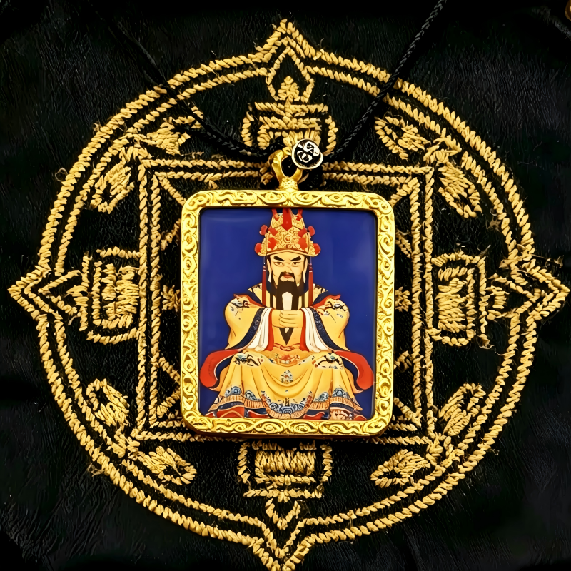 Green Tara Hand-Painted Thangka Pendant | Swift Obstacle-Removing Goddess Amulet for Protection & Good Luck image 2