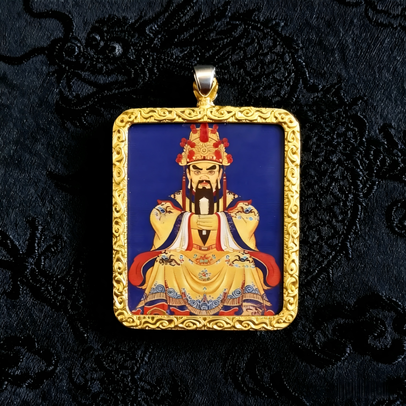 Green Tara Hand-Painted Thangka Pendant | Swift Obstacle-Removing Goddess Amulet for Protection & Good Luck image 5