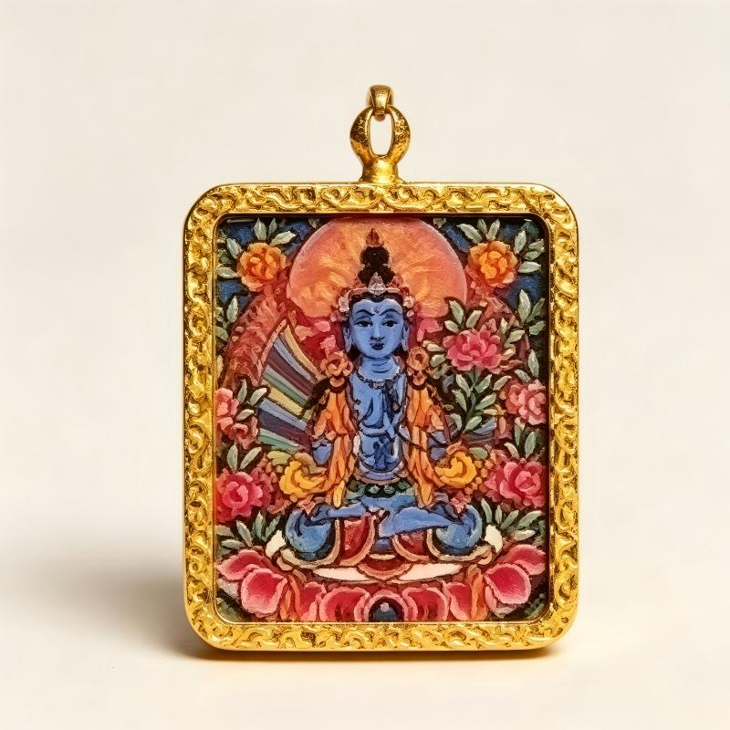 Heart Sutra Mandala Thangka Style Wall Art | Feng Shui Protection & Meditation Decor image 2