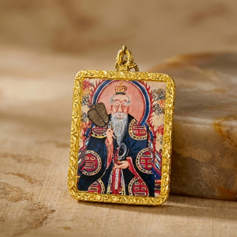 Lord Lao Zi (Tai Shang Lao Jun) Pendant | Taoist Deity of Wisdom & Longevity Amulet image 4