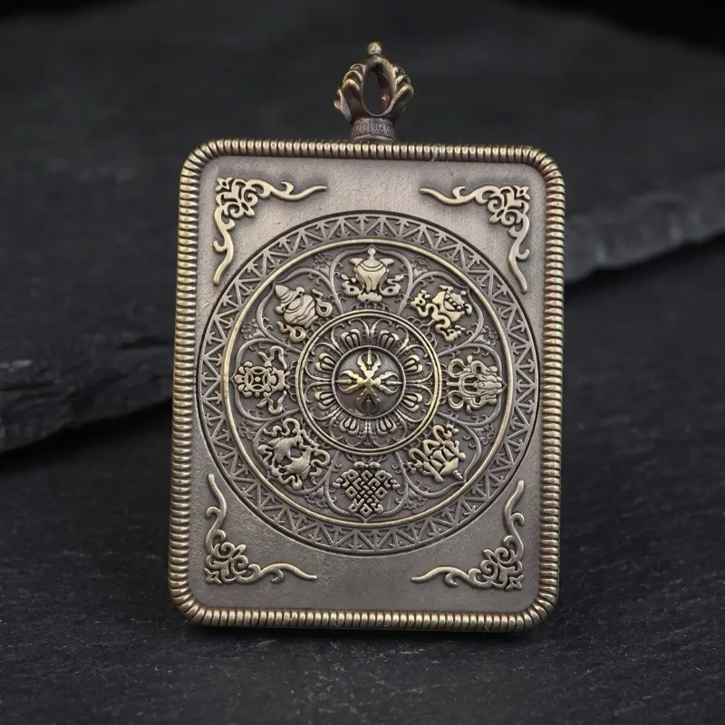 The Enlightenment Thangka Pendant | Oriental Treasure Amulet for Eliminating Ignorance & Wisdom