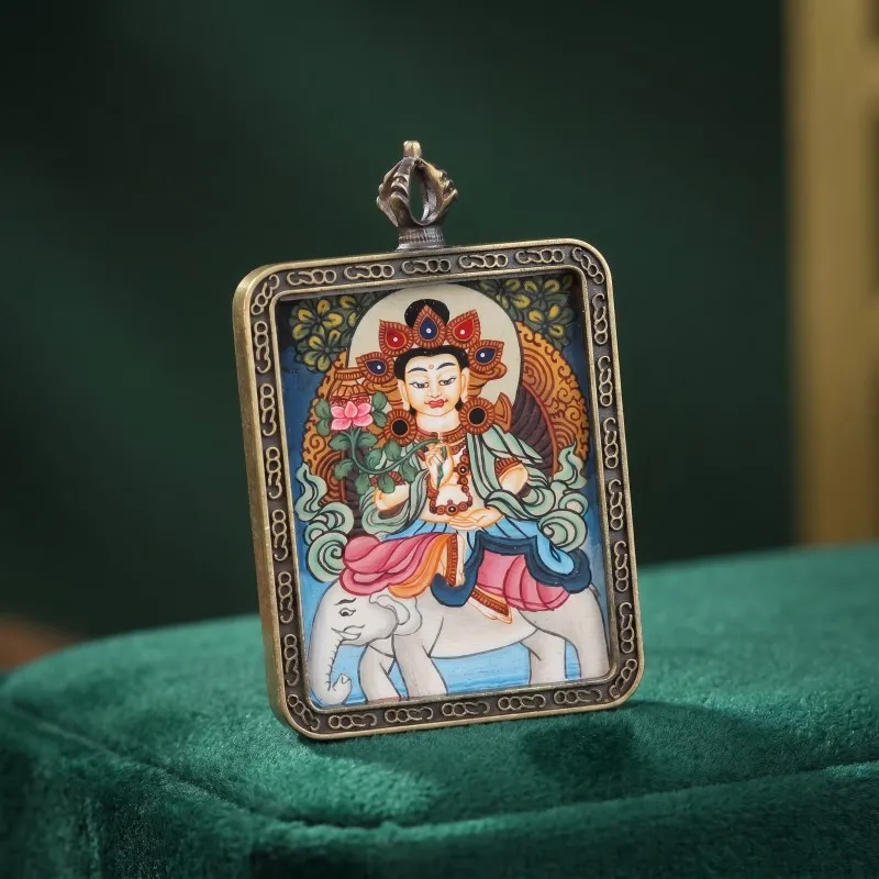 The Enlightenment Thangka Pendant | Oriental Treasure Amulet for Eliminating Ignorance & Wisdom image 3