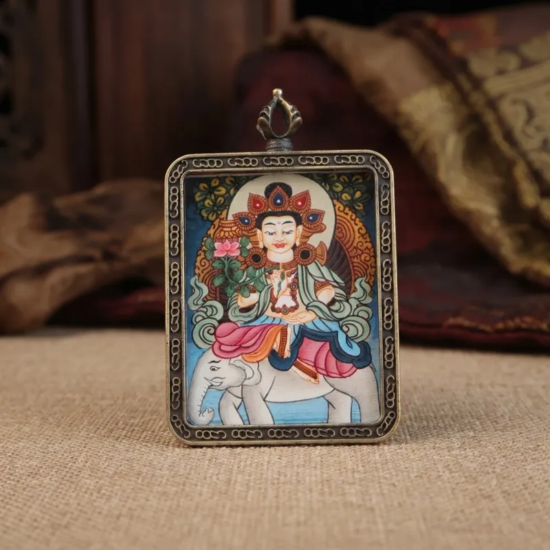 The Enlightenment Thangka Pendant | Oriental Treasure Amulet for Eliminating Ignorance & Wisdom image 4