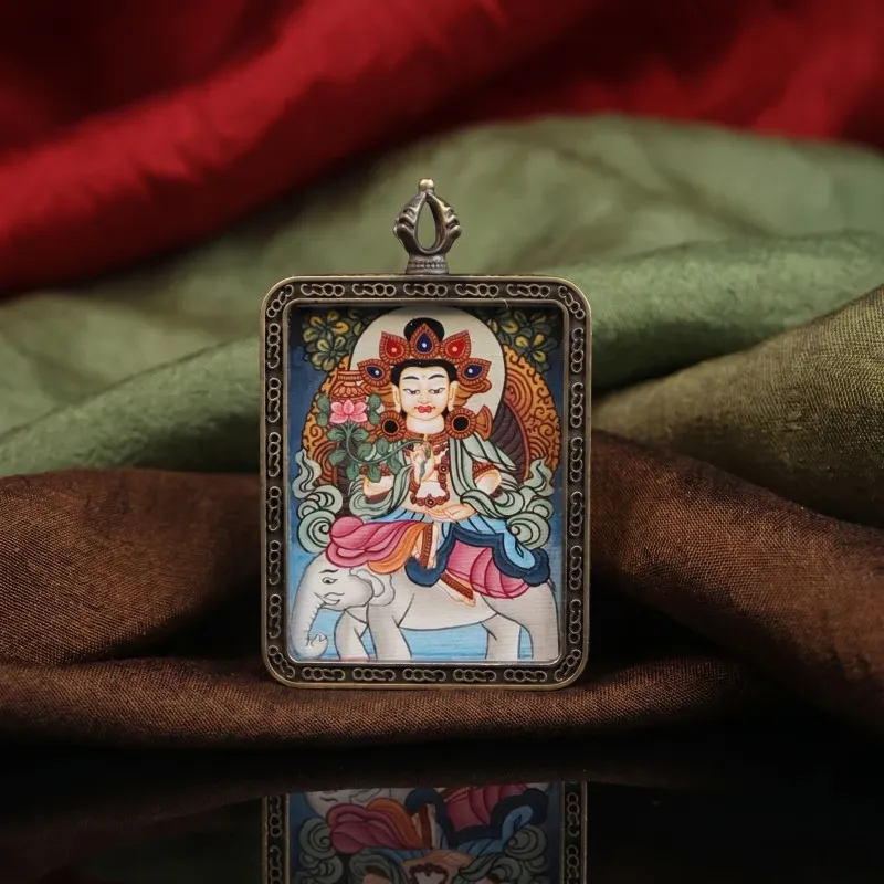 The Enlightenment Thangka Pendant | Oriental Treasure Amulet for Eliminating Ignorance & Wisdom image 5