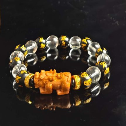 Pi Yao Mantra Blessing — Wealth Protection & Peace Amulet Beads