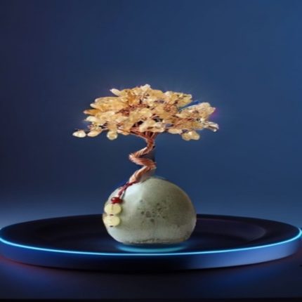 Tibetan Zen Golden - Crystal Tree on Stone
