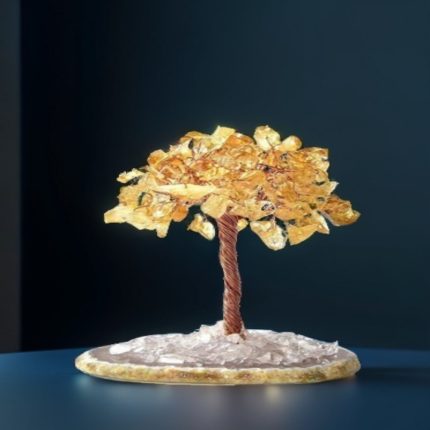 Tibetan Zen Golden - Branch Crystal - Leaf Wealth - Gathering Tree