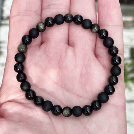 Tibetan black obsidian disaster-relief bracelet