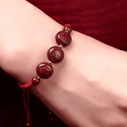 Click to view full screen Tibetan Five Gods Agate Bracelet photo review