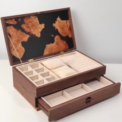Exquisite Wooden Jewelry Box: A Haven for Precious Treasures