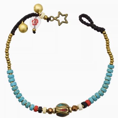 Tibetan charm turquoise bracelet