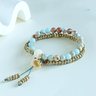 Tibetan Moon Star Shoushan Bracelet
