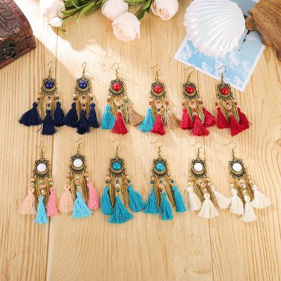 Tibetan Earrings, Fashionable Yunnan Ethnic Earrings