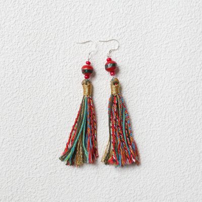 Tibetan Tibetan-style Tassel Earrings