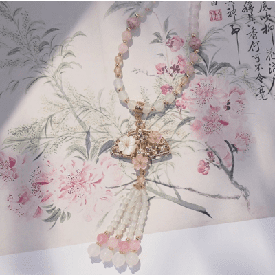 Tasseled Antique-Style Necklace