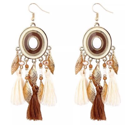 Hybrid Material Fringe Earrings