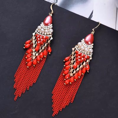 Bamboo Silhouette - Neo-Miao Hybrid Fringe Earrings
