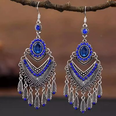 Qi Cascade - Geo-Energetic Fringe Earrings