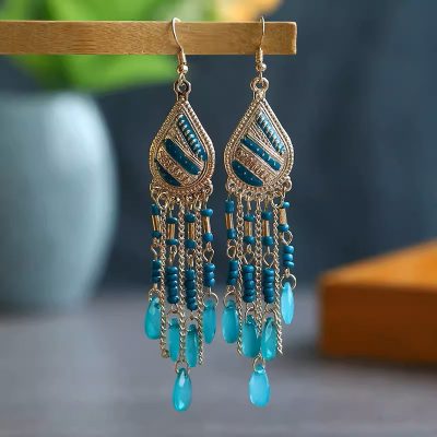 Sacred Luminescence - Gilded Tibetan Luxe Earrings