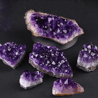 Natural Crystal Raw Stone Ore Uruguay Amethyst Cluster Amethyst Geode Ornament Home Decoration Demagnetizing Gift