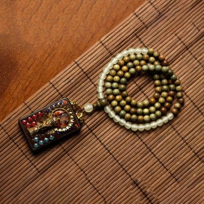 Exquisitely Carved Ebony Necklace
