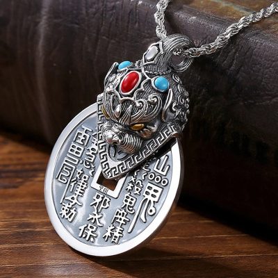 Pi Yao & Four Celestial Guardians Talisman Necklace