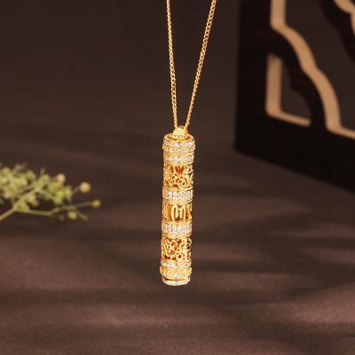 Portable Prayer Wheel Necklace