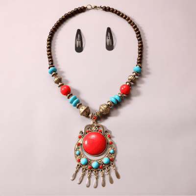 Tibetan consecrated agate necklace