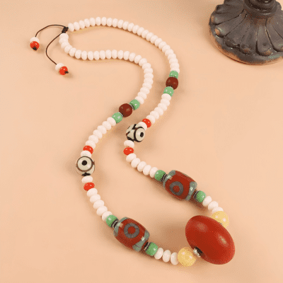 Tibetan beeswax consecrated necklace
