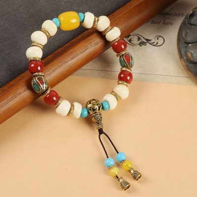 Five Blessings Arrive Jade Bead Chain
