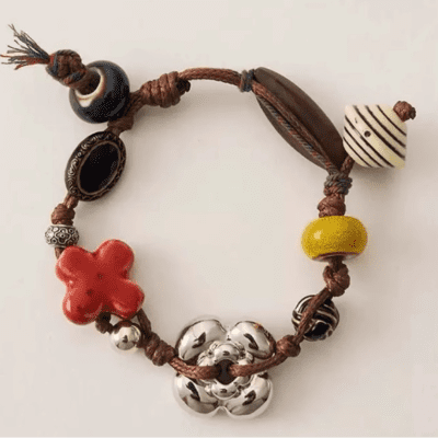 Tibetan Vintage Sunflower Bead Bracelet