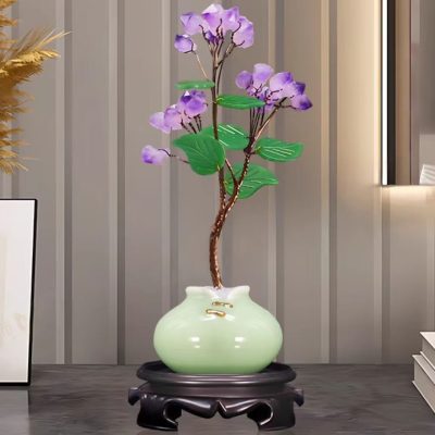 Amethyst Money Tree Decor