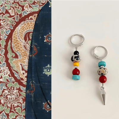 Tibetan Handmade Neo-Chinese Style Contrast Color Eardrops