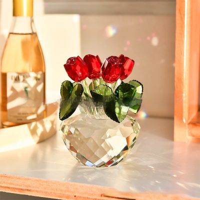 Eternal Heart Crystal Rose Set