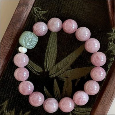 Lotus heart Zen meaning jade bracelet