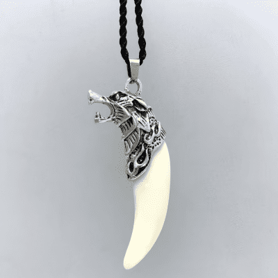 Inner Mongolia wolf tooth resin pendant