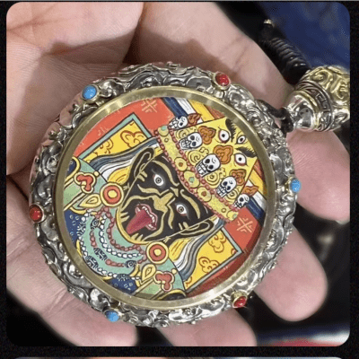 Tibet Pure Hand - Painted Thangka Zodiac Guardian Buddha Pendant Zaojilamu Mahākāla Manjushri Bodhisattva Medicine Buddha Samantabhadra Bodhisattva