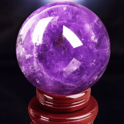 Natural Amethyst Ball Ornament Uruguay Raw Stone Living Room Entrance Ornament High-End Lucky Gift Ornament for New House Warming