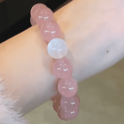 Peach blossom running luck love bracelet