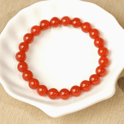 Red agate transfer bracelet