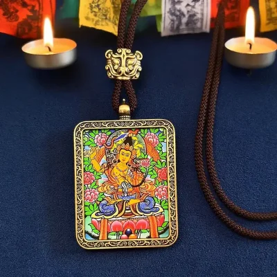 Manjushri Wisdom Thangka Pendant