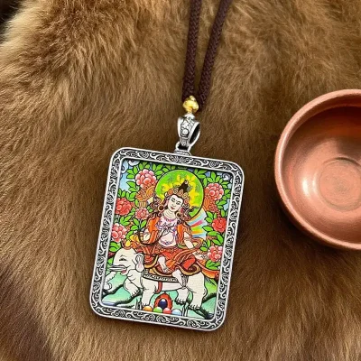 Samantabhadra Fulfillment Thangka Pendant