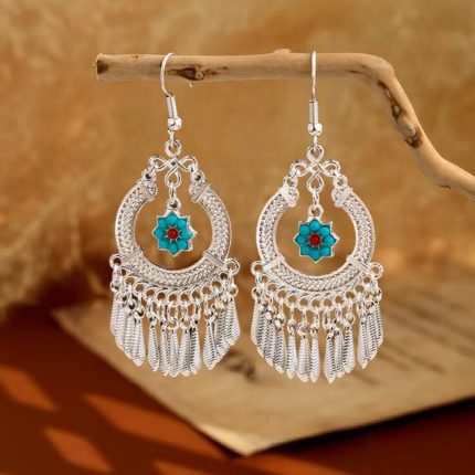 Zen Triangle Lake Aura Earrings