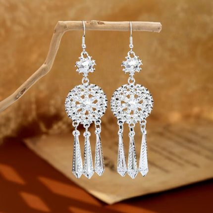 Mandala Geometric Flower Earrings