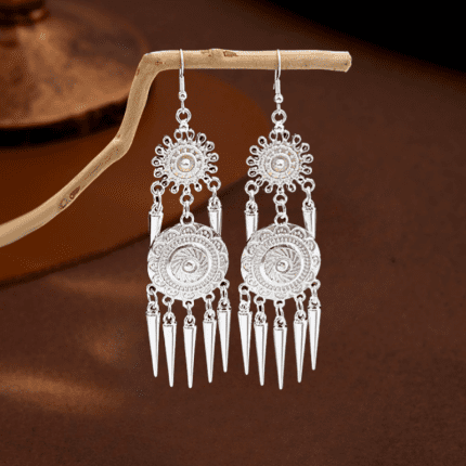 Wind & Water Vortex Auspicious Swirl Earrings