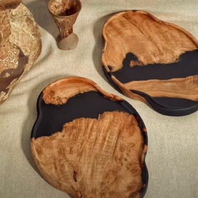 Zen - Integrated into Resin - Wooden Tray