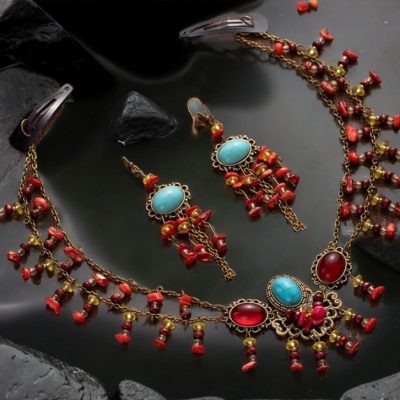 Tibetan Crimson Bead Necklace