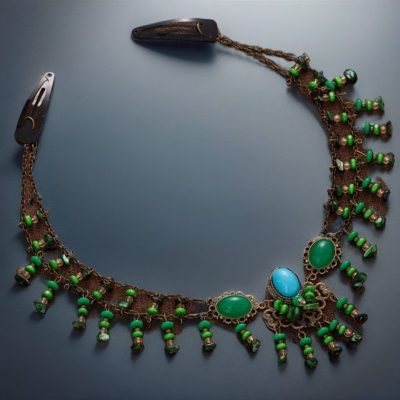 Tibetan-style Emerald Necklace